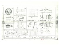 《臺南市鄭成功紀念館施工圖》圖組─〈廈門海剖面、踏步、圓門、大路、嵌卵石露台詳圖 45/50〉(複印本)藏品圖，第1張